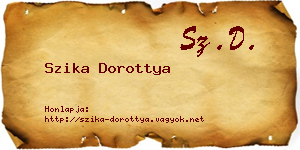 Szika Dorottya névjegykártya