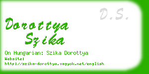 dorottya szika business card